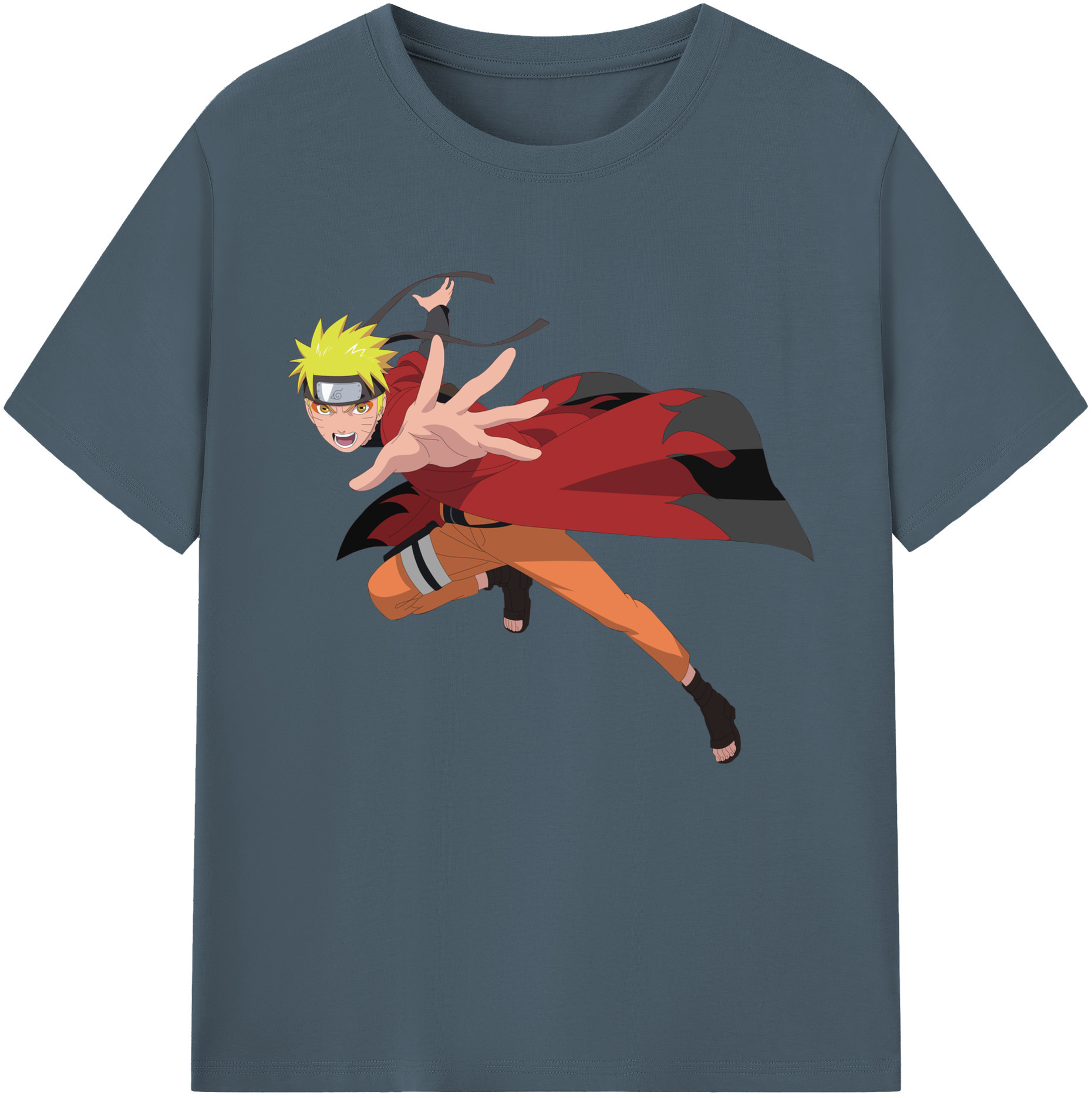 （画像用） NARUTO -ナルト- うずまき ナルト Uzumaki Naruto 綿100％半袖Tシャツ（フロントプリント）
